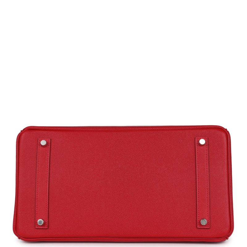 Hermes Birkin 35 Rouge Casaque Epsom Palladium Hardware - Image 5