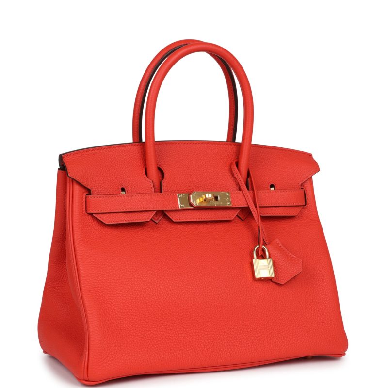 Hermes Birkin 30 Capucine Togo Gold Hardware - Image 2