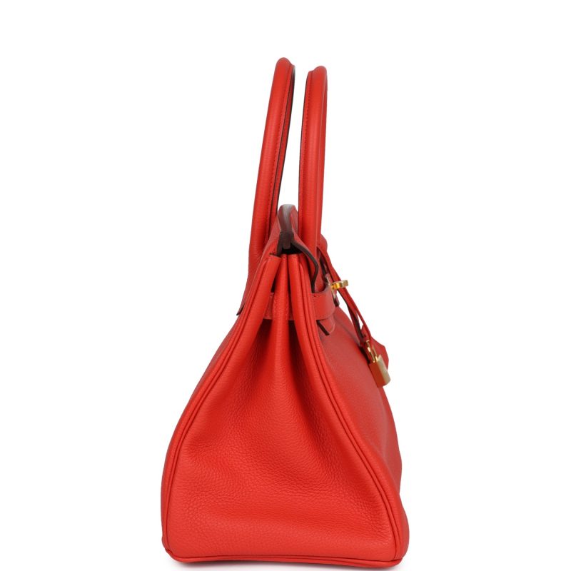 Hermes Birkin 30 Capucine Togo Gold Hardware - Image 3