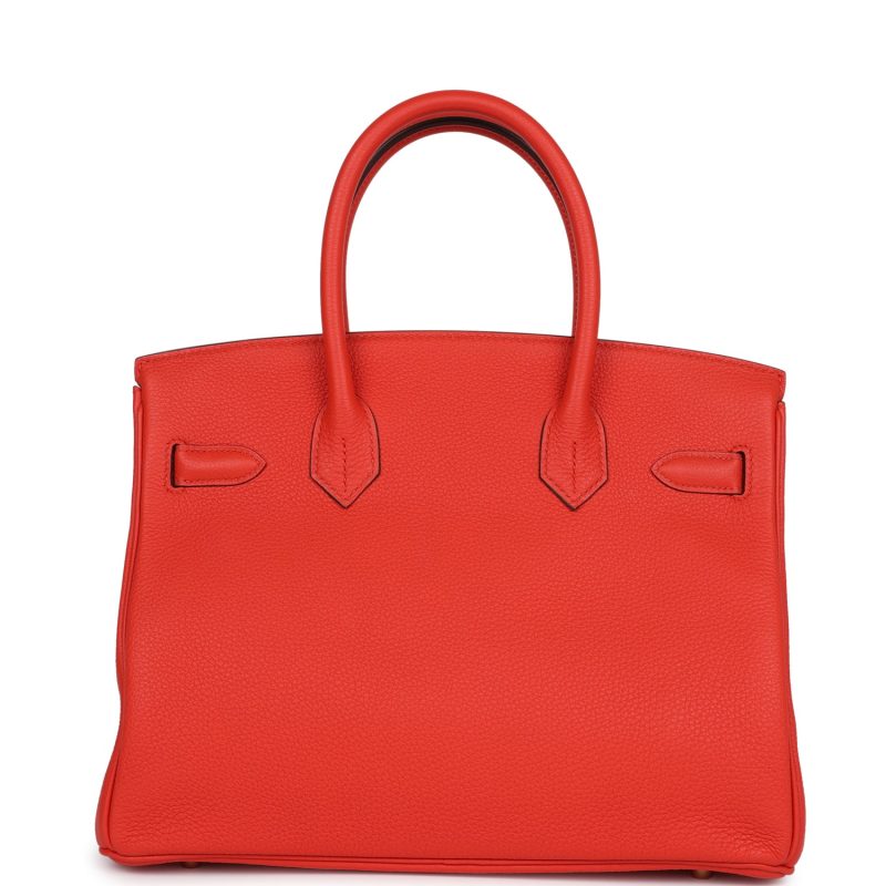 Hermes Birkin 30 Capucine Togo Gold Hardware - Image 4