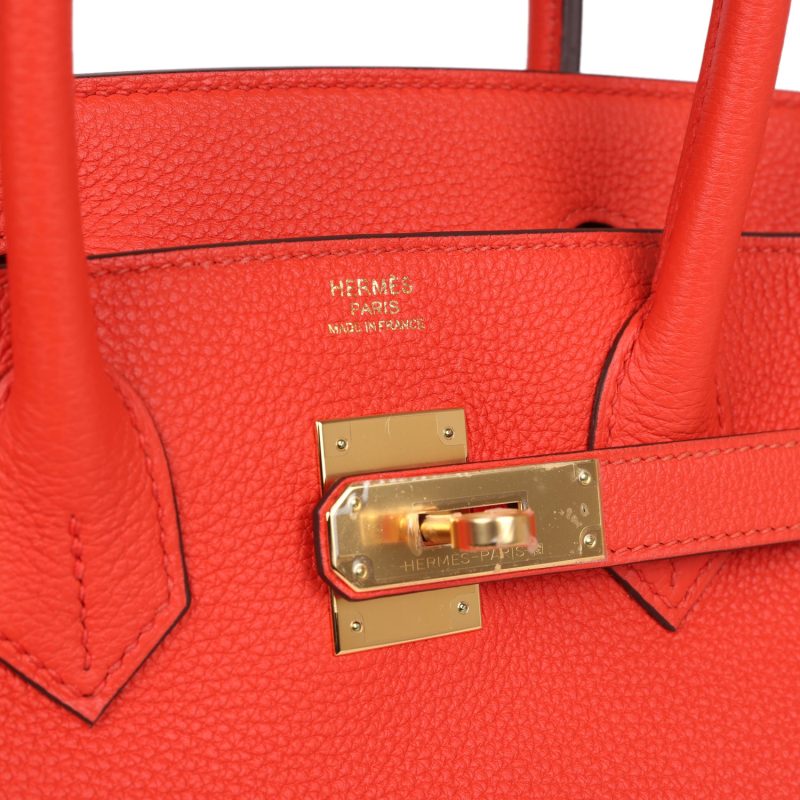 Hermes Birkin 30 Capucine Togo Gold Hardware - Image 6