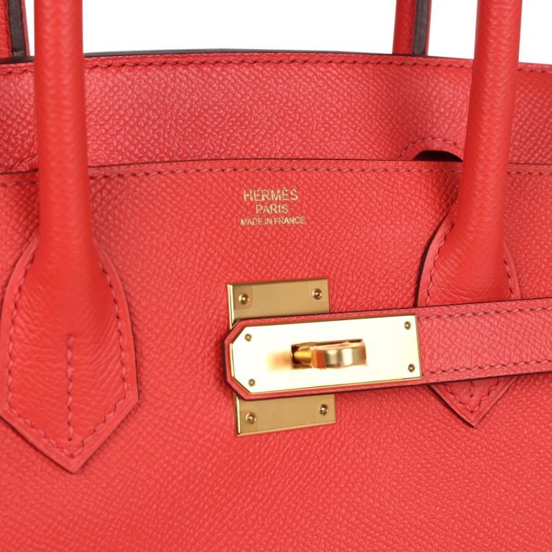 Hermes Birkin 30 Rose Jaipur Epsom Gold Hardware - Image 6