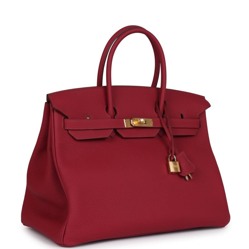 Hermes Birkin 35 Rubis Togo Gold Hardware - Image 2