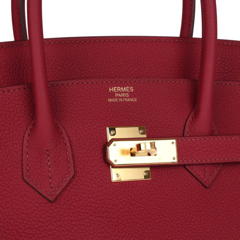 Hermes Birkin 35 Rubis Togo Gold Hardware - Image 6