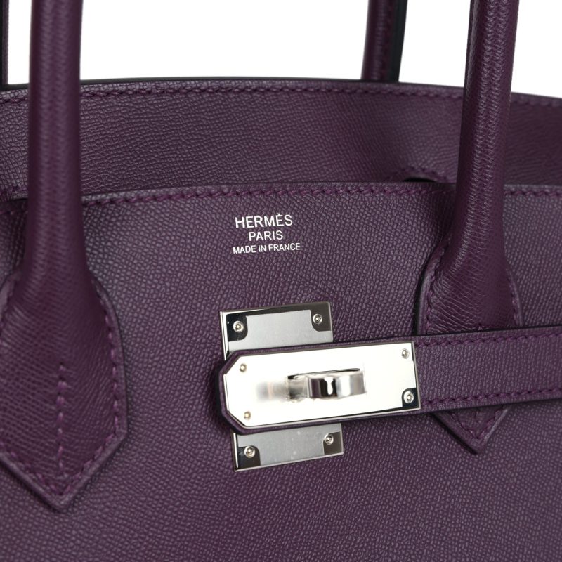 Hermes Birkin Sellier 30 Cassis Madame Palladium Hardware - Image 6
