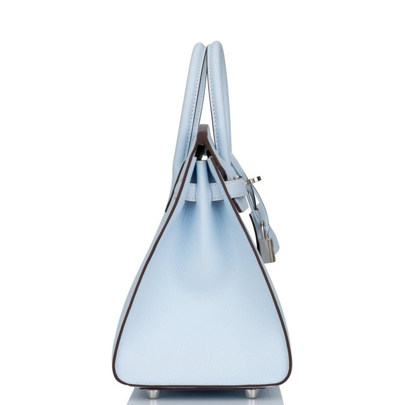 Hermes Birkin Sellier 25 Bleu Brume Epsom Palladium Hardware - Image 3