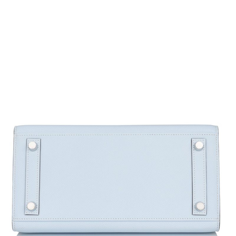 Hermes Birkin Sellier 25 Bleu Brume Epsom Palladium Hardware - Image 5