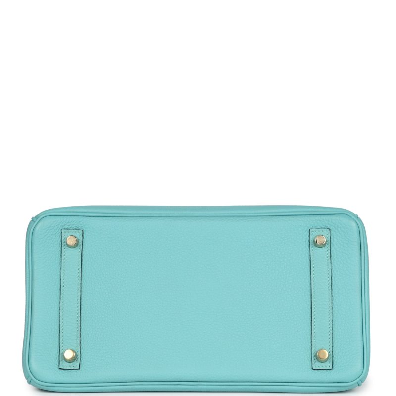 Hermes Birkin 30 Bleu Atoll Togo Gold Hardware - Image 5