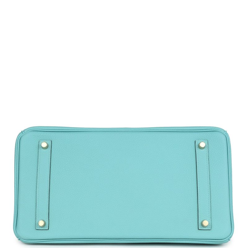 Hermes Birkin 35 Bleu Atoll Togo Gold Hardware - Image 5