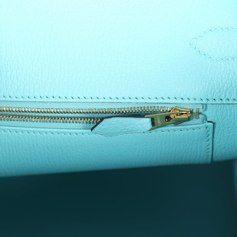 Hermes Birkin 35 Bleu Atoll Togo Gold Hardware - Image 8