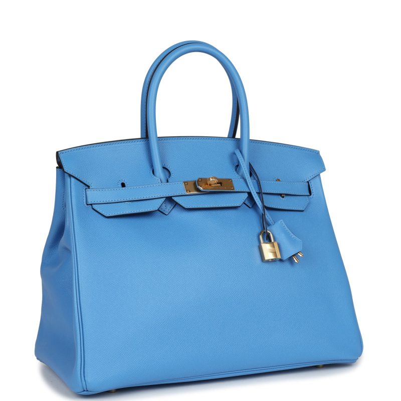 Hermes Birkin 35 Bleu Paradise Epsom Gold Hardware - Image 2
