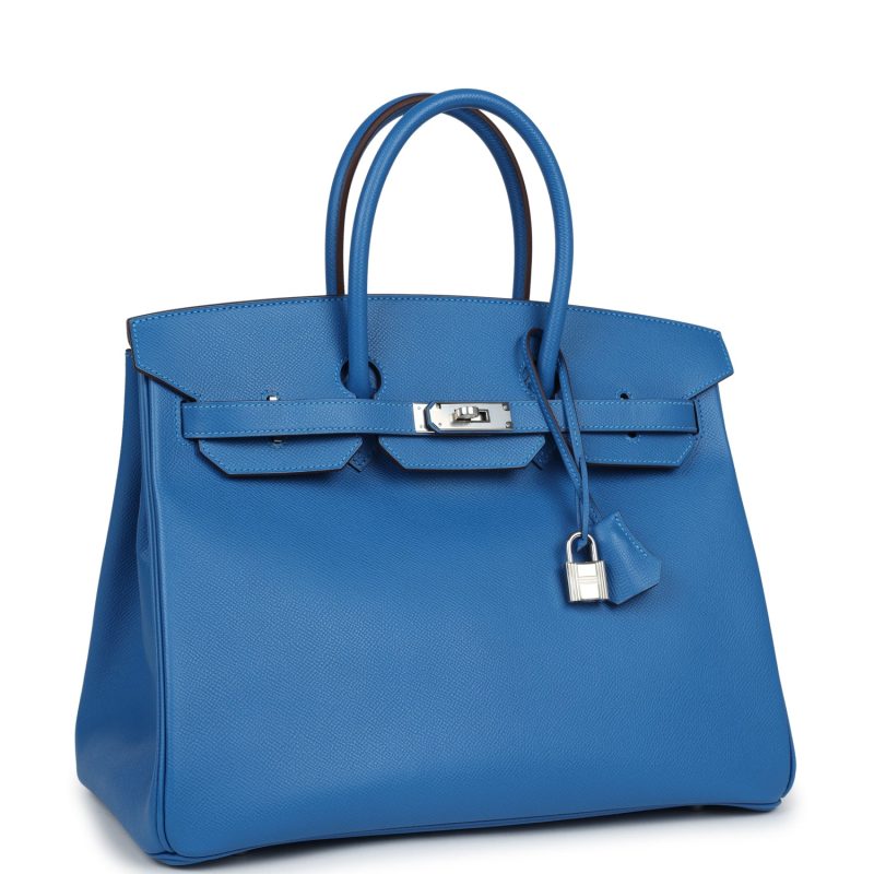 Hermes Birkin 35 Mykonos Epsom Palladium Hardware - Image 2