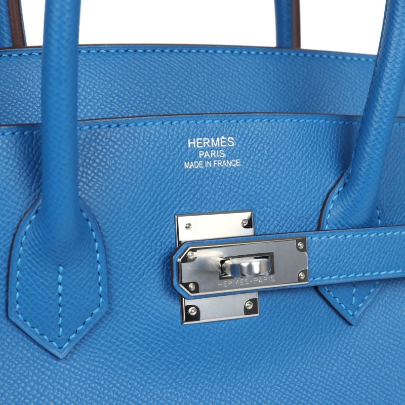Hermes Birkin 35 Mykonos Epsom Palladium Hardware - Image 6