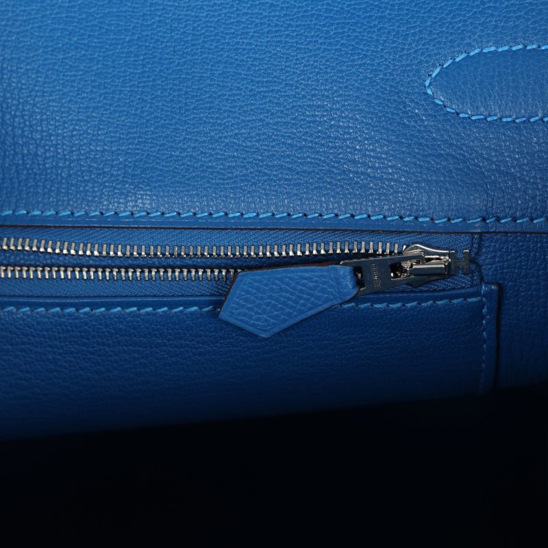 Hermes Birkin 35 Mykonos Epsom Palladium Hardware - Image 8