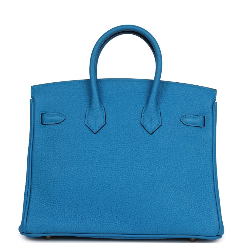 Hermes Birkin 25 Bleu Zanzibar Togo Gold Hardware - Image 4