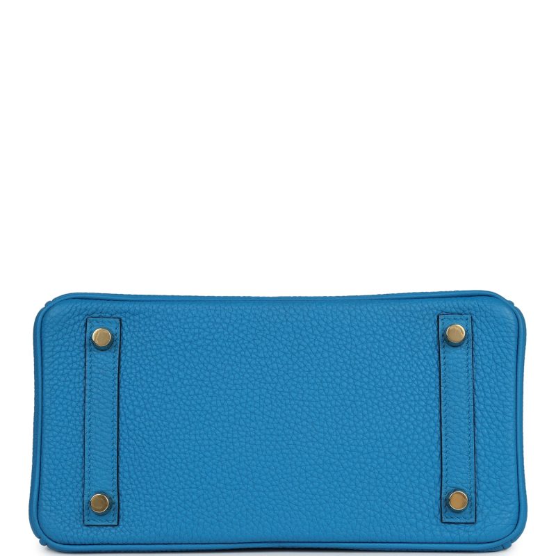 Hermes Birkin 25 Bleu Zanzibar Togo Gold Hardware - Image 5