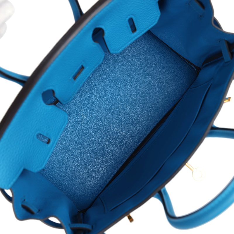 Hermes Birkin 25 Bleu Zanzibar Togo Gold Hardware - Image 7