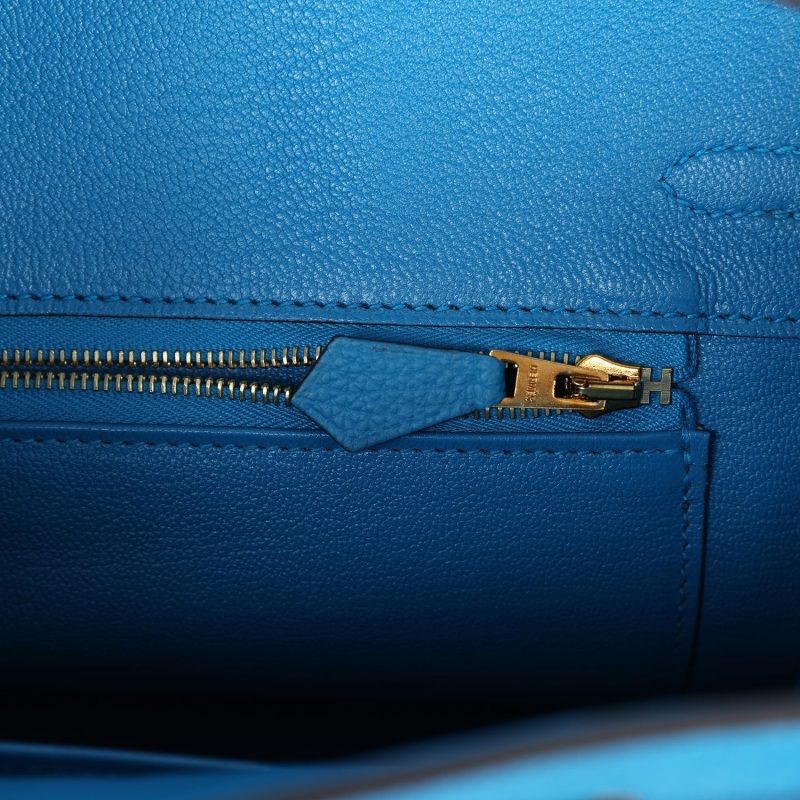 Hermes Birkin 25 Bleu Zanzibar Togo Gold Hardware - Image 8
