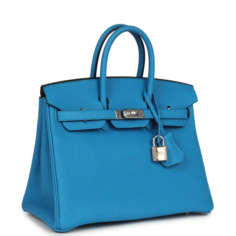 Hermes Birkin 25 Bleu Zanzibar Togo Palladium Hardware - Image 2