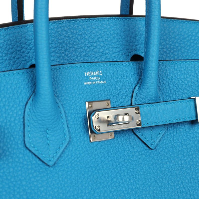 Hermes Birkin 25 Bleu Zanzibar Togo Palladium Hardware - Image 6