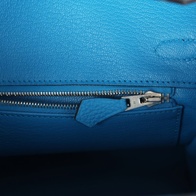 Hermes Birkin 25 Bleu Zanzibar Togo Palladium Hardware - Image 8