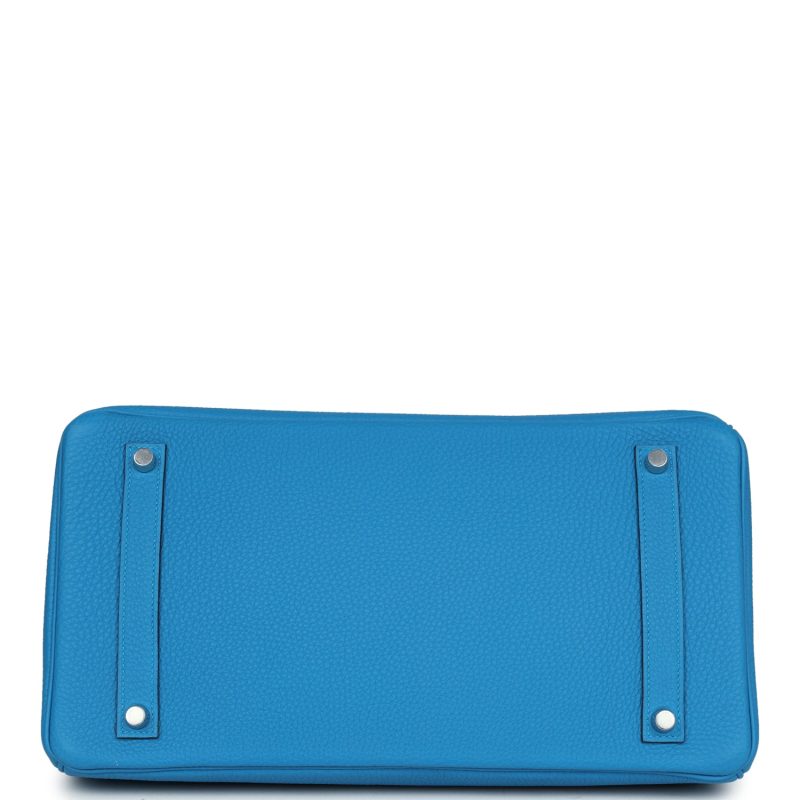 Hermes Birkin 35 Bleu Zanzibar Verso Togo Palladium Hardware - Image 5