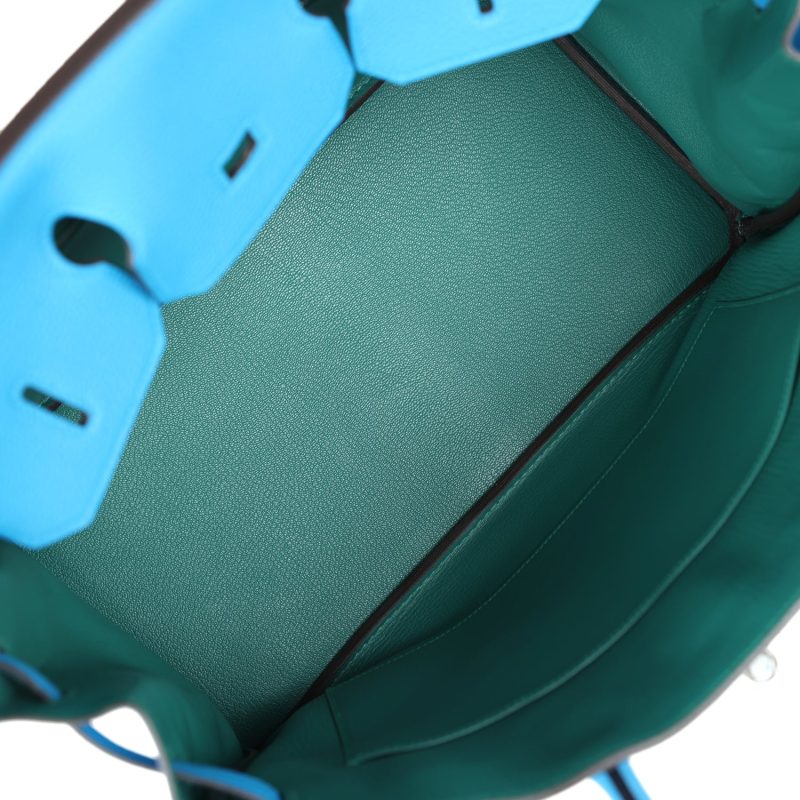 Hermes Birkin 35 Bleu Zanzibar Verso Togo Palladium Hardware - Image 7