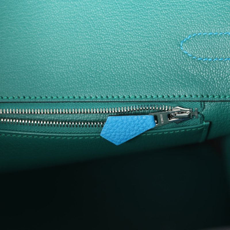 Hermes Birkin 35 Bleu Zanzibar Verso Togo Palladium Hardware - Image 8