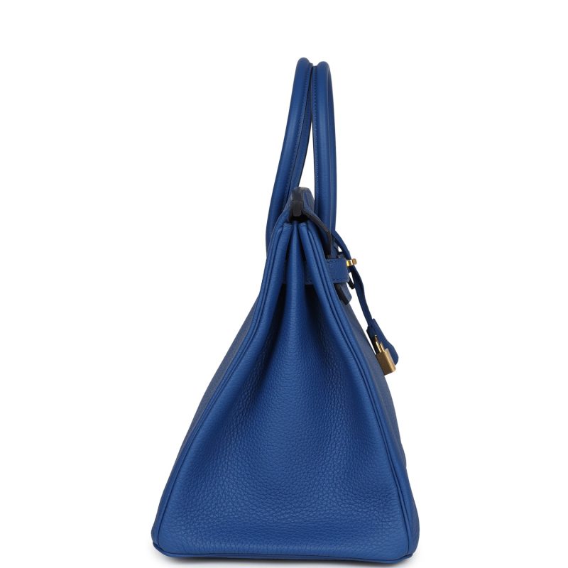 Hermes Birkin 35 Bleu France Togo Gold Hardware - Image 3
