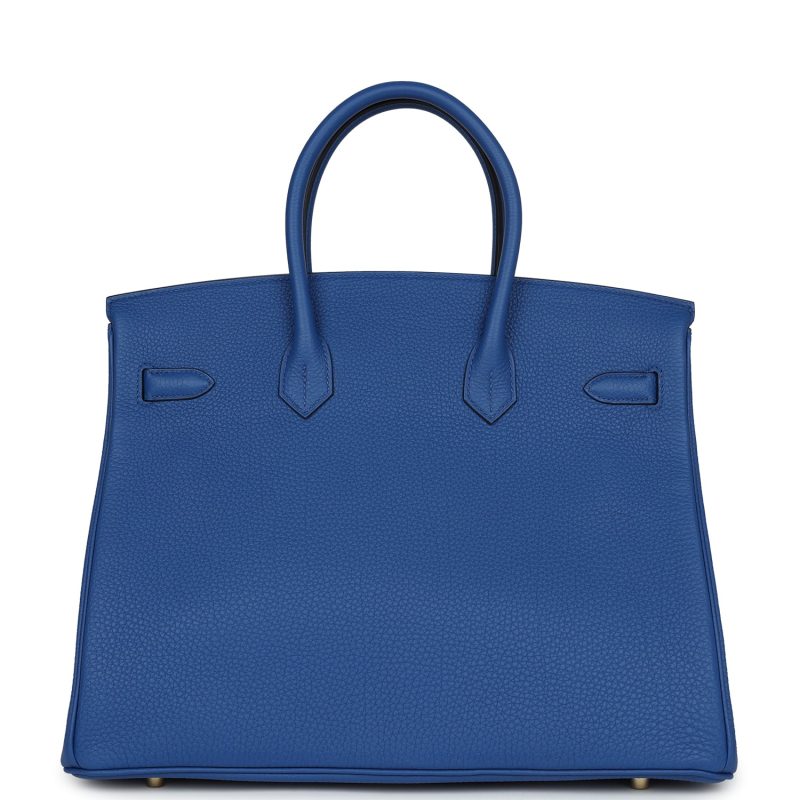 Hermes Birkin 35 Bleu France Togo Gold Hardware - Image 4