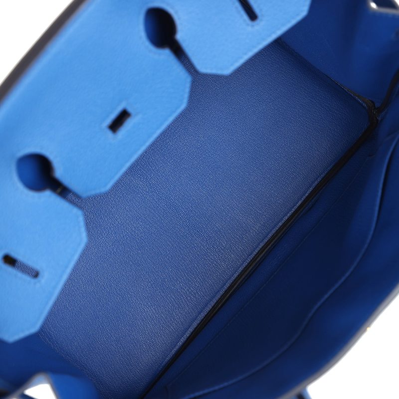 Hermes Birkin 35 Bleu France Togo Gold Hardware - Image 7