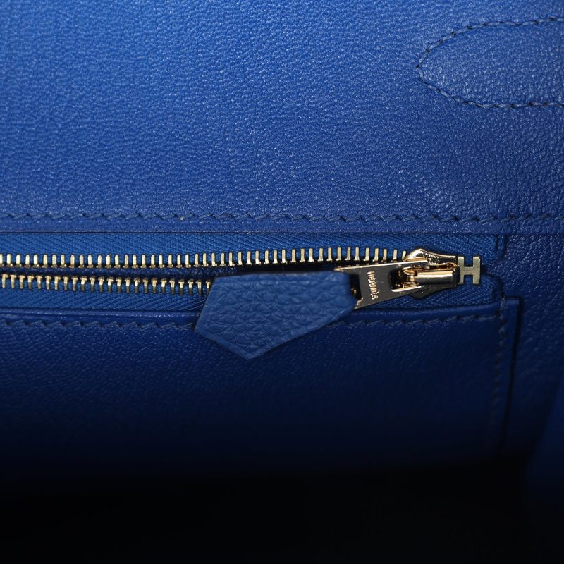 Hermes Birkin 35 Bleu France Togo Gold Hardware - Image 8