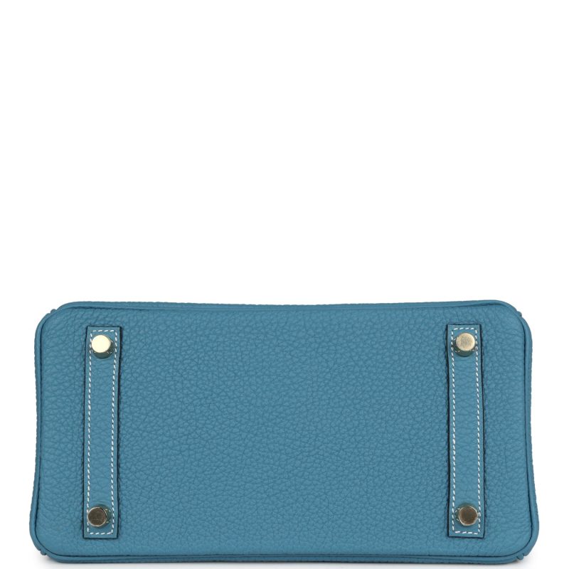 Hermes Birkin 25 Blue Jean Togo Gold Hardware - Image 5