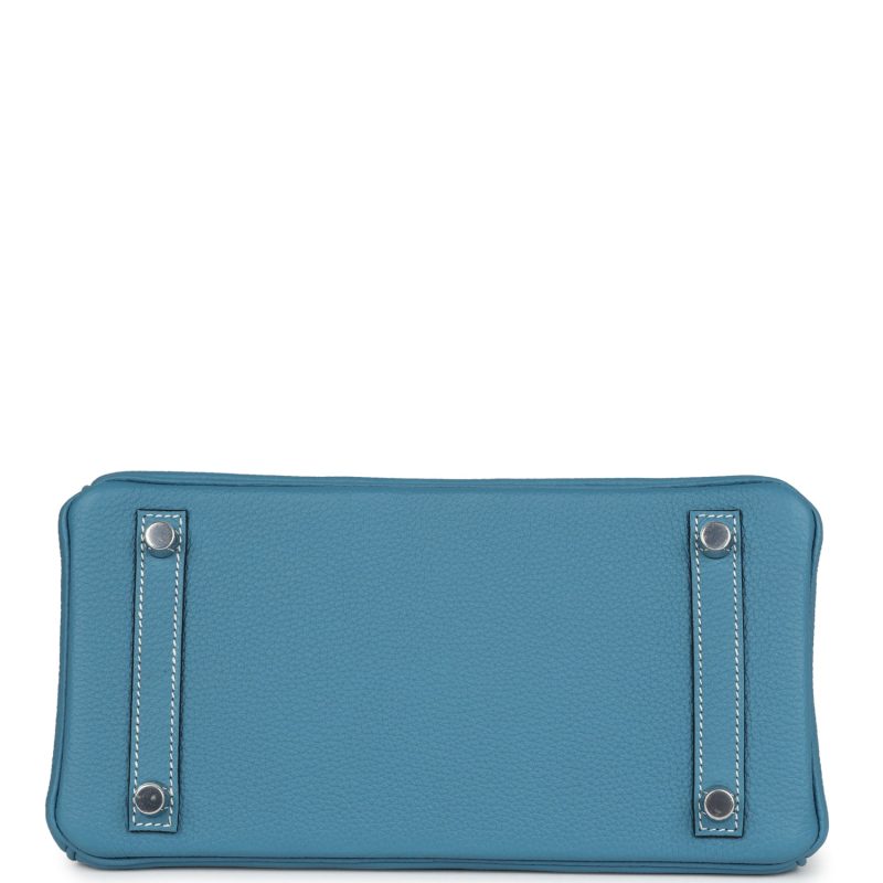 Hermes Birkin 25 Blue Jean Togo Palladium Hardware - Image 5