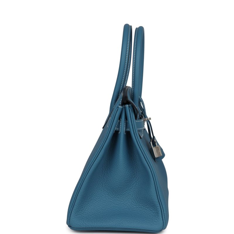 Hermes Birkin 30 Blue Jean Togo Palladium Hardware - Image 3