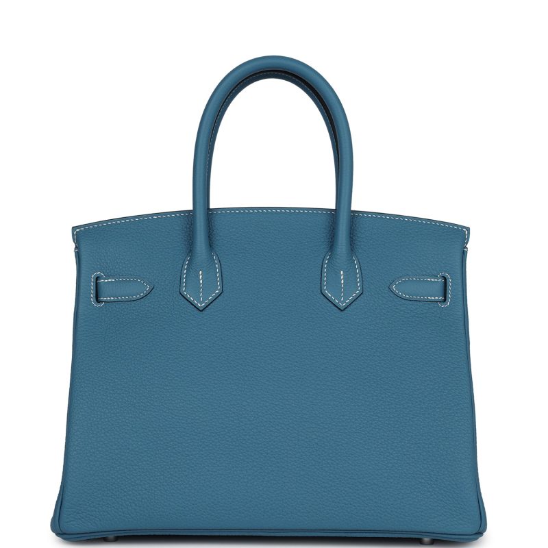 Hermes Birkin 30 Blue Jean Togo Palladium Hardware - Image 4