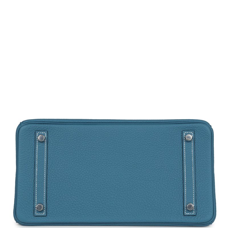 Hermes Birkin 30 Blue Jean Togo Palladium Hardware - Image 5