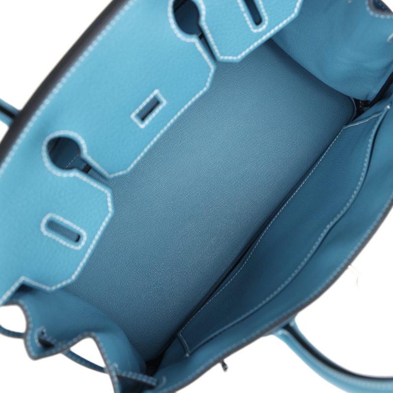 Hermes Birkin 30 Blue Jean Togo Palladium Hardware - Image 7