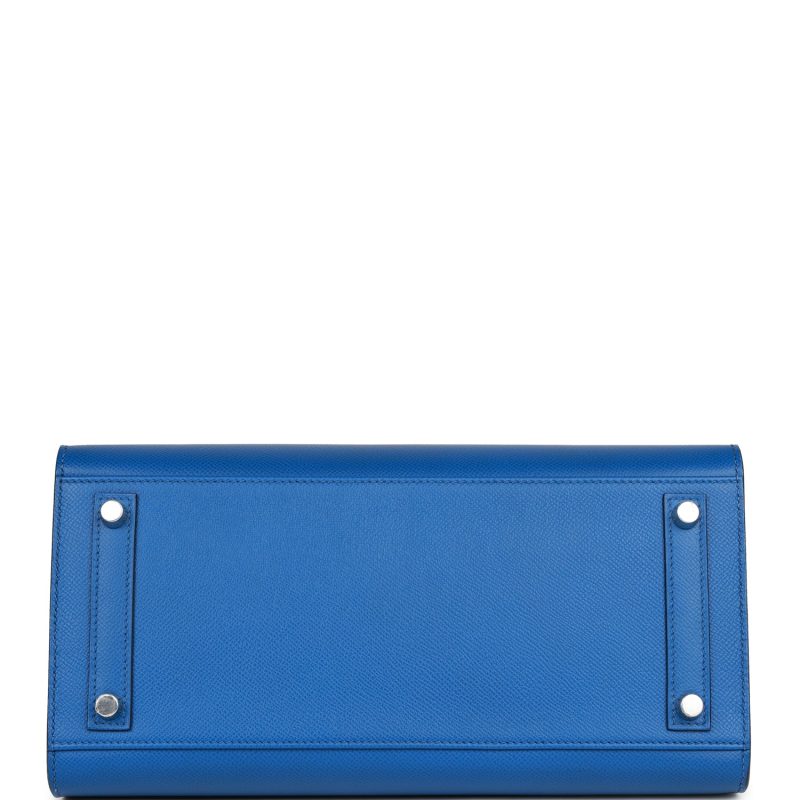 Hermes Birkin Sellier 30 Bleu France Epsom Palladium Hardware - Image 5