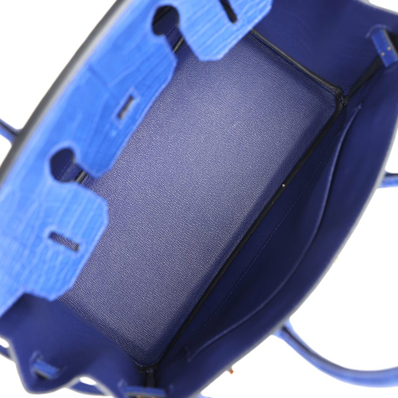 Hermes Birkin 30 Bleu Electric Matte Alligator Gold Hardware - Image 7