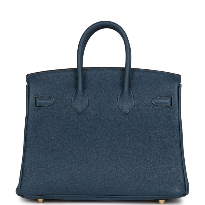 Hermes Birkin 25 Bleu De Prusse Togo Gold Hardware - Image 4