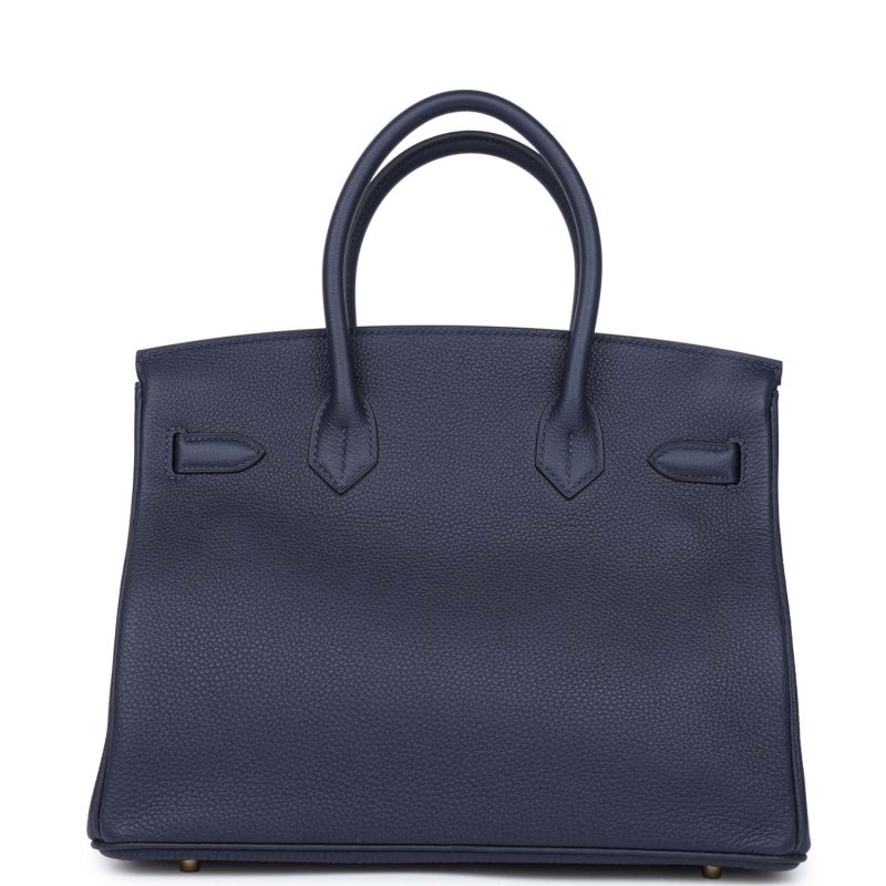 Hermes Birkin 30 Bleu Nuit Togo Gold Hardware - Image 4