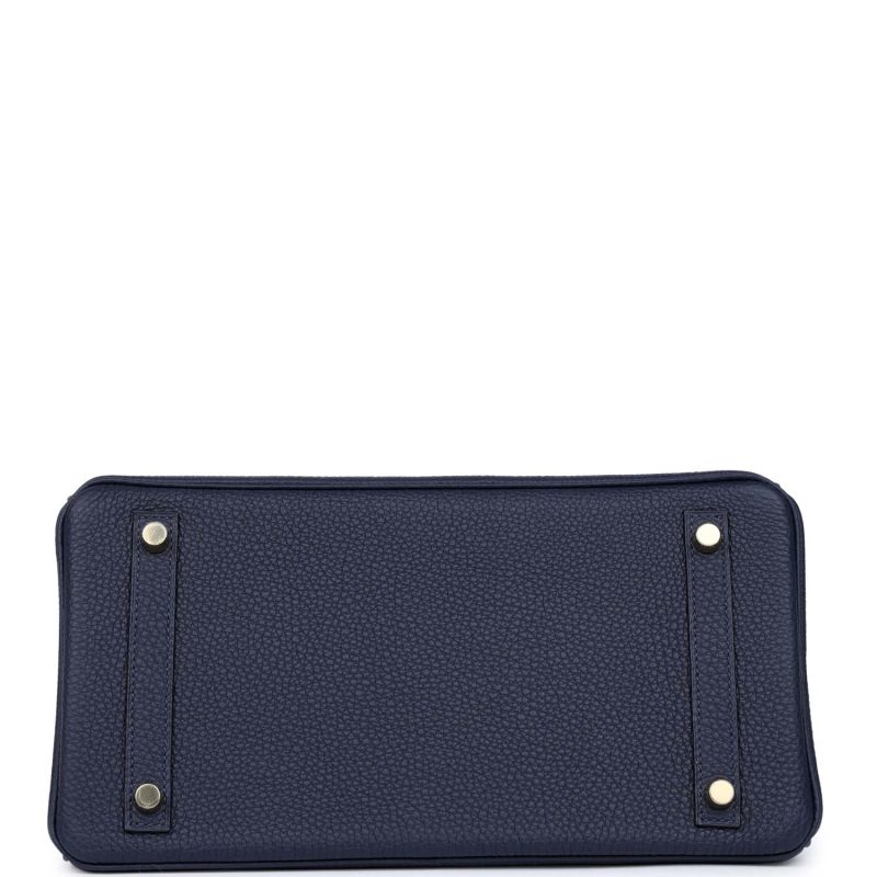 Hermes Birkin 30 Bleu Nuit Togo Gold Hardware - Image 5
