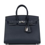 Hermes Birkin 25 Bleu Indigo Epsom Palladium Hardware