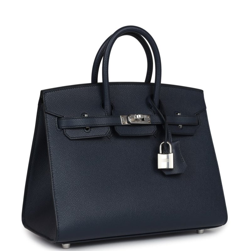 Hermes Birkin 25 Bleu Indigo Epsom Palladium Hardware - Image 2