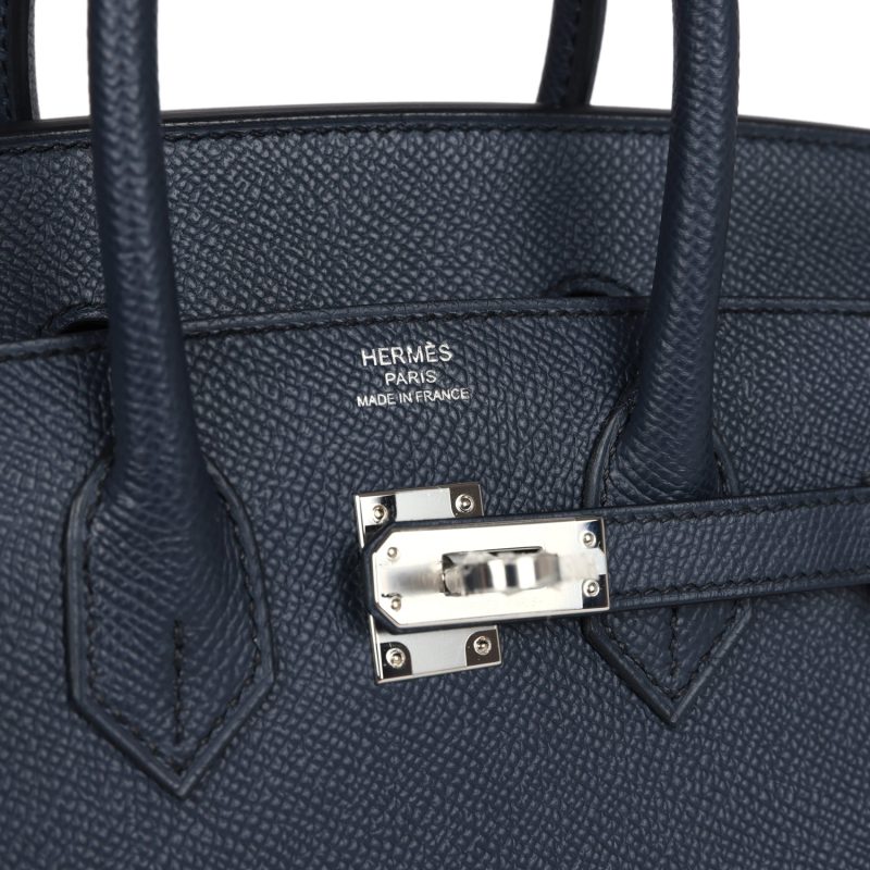 Hermes Birkin 25 Bleu Indigo Epsom Palladium Hardware - Image 6