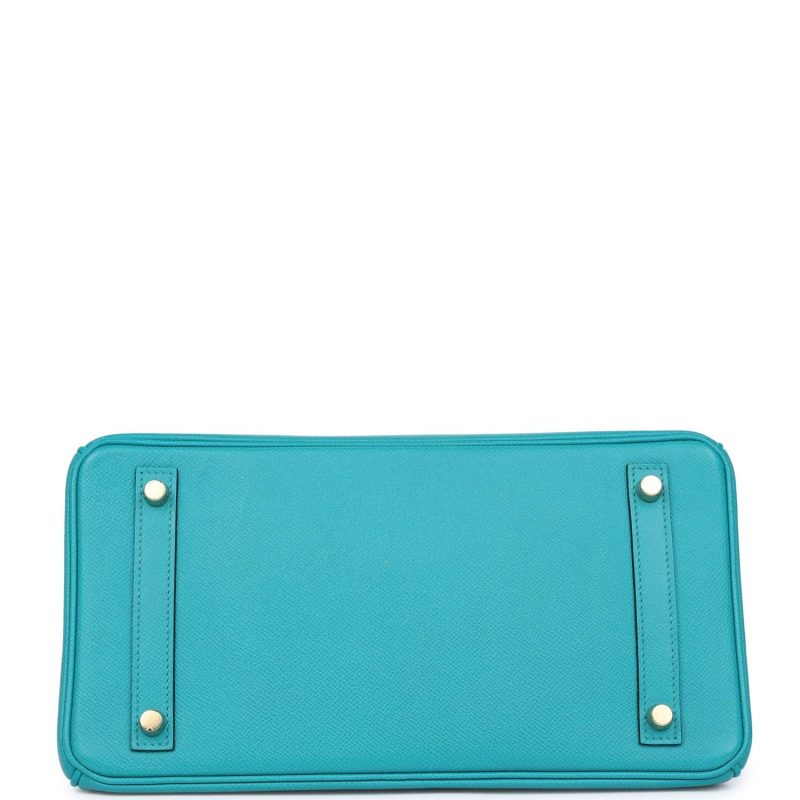 Hermes Birkin 30 Bleu Paon Epsom Gold Hardware - Image 5