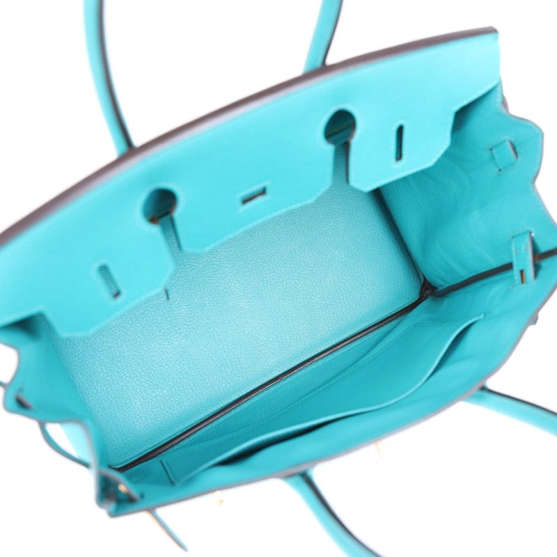 Hermes Birkin 30 Bleu Paon Epsom Gold Hardware - Image 7