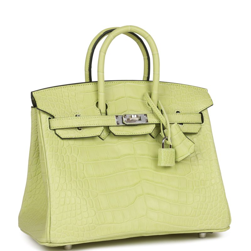Hermes Birkin 25 Jaune Bourgeon Matte Alligator Palladium Hardware - Image 2