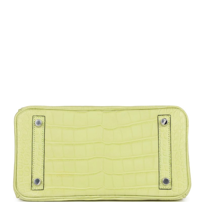 Hermes Birkin 25 Jaune Bourgeon Matte Alligator Palladium Hardware - Image 5
